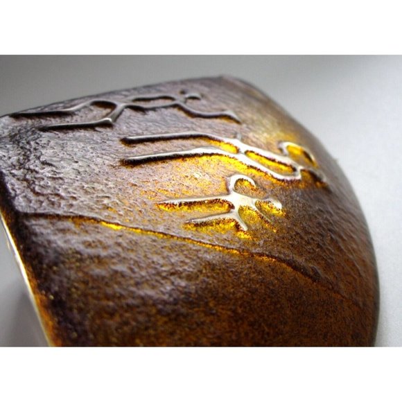 VTG Signed Mats Jonasson Maleras Crystal Cave Rock Carving Amber #3801 Orig. Tag - Picture 12 of 16